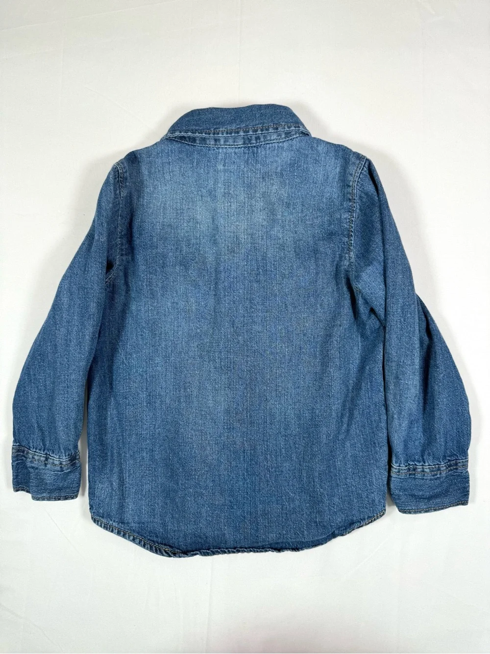 OLD NAVY Boys Western Denim Snap Shirt 3T Chambray Pearl Snap Button Down Cowboy